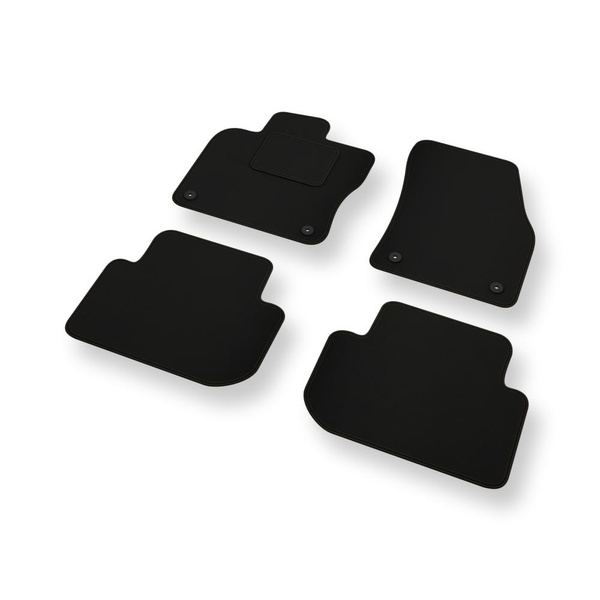 Alfombrillas de fieltro adecuadas para Volkswagen Tiguan Allspace SUV (2017-....) - alfombras para coche - color negro
