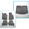 Conjunto de alfombrilla para maletero y alfombrillas para el interior del coche TPE para: Volkswagen Scirocco III Coupé (06.2008-2017)