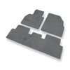 Alfombrillas de Velour adecuadas para Renault Scenic II Monovolumen (2003-2009) - alfombras para coche - Premium color gris