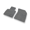 Alfombrillas de Velour adecuadas para Nissan Micra IV Hatchback (2010-2017) - alfombras para coche - Premium color gris
