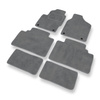 Alfombrillas de Velour adecuadas para Volkswagen Sharan I Furgoneta (1995-2000) - alfombras para coche - Premium color gris