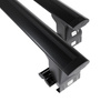 Portaequipajes de techo adecuadas para Honda Jazz mk I Hatchback (2001-2008) - baca negra para coche - barras para techo de coche - sin puntos de montaje - aluminio