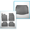 Conjunto de alfombrilla para maletero y alfombrillas para el interior del coche TPE para: DS 4 Hatchback (11.2021-....) - no adecuado para versión Plug-in híbrida; no para la versión eléctrica