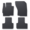 Alfombrillas de goma adecuadas para Peugeot 4008 SUV (2012-2016) - alfombras para coche - negro - 4 unidades
