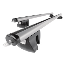 Portaequipajes de techo adecuadas para Volkswagen Golf mk VII Sportsvan Monovolumen (2014-2020) - baca plata para coche - barras para techo de coche - railing - aluminio