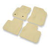 Alfombrillas de Velour adecuadas para Citroen C4 Cactus I Crossover (2014-2021) - alfombras para coche - Premium color beige