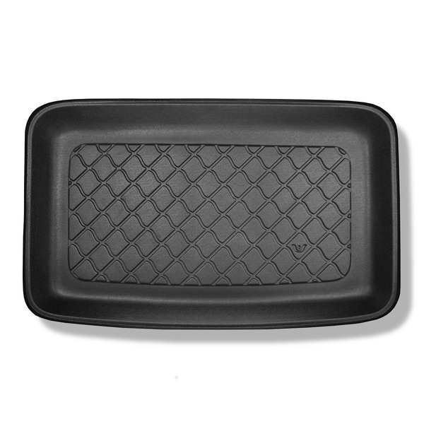 Alfombra para maletero adecuada para Volkswagen Sharan II Furgoneta (09.2010-03.2022) - Protector maletero - Alfombrilla maletero antideslizante - 7 plazas - 3a fila levantada (para el espacio detrás de la 3a fila de asientos)