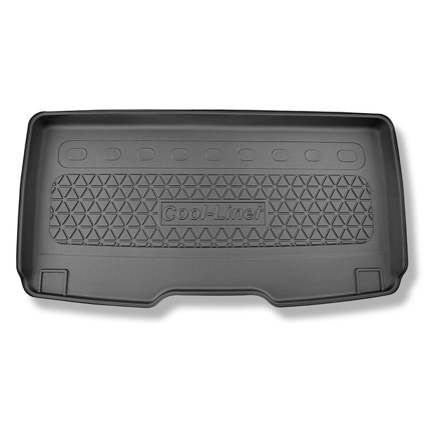 Alfombra para maletero adecuada para Volkswagen Multivan T7 Furgoneta (10.2021-....) - Protector maletero - Alfombrilla maletero antideslizante - larga distancia entre ejes; para detrás de la 3a fila de asientos; también versión eHybrid PHEV