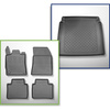 Conjunto de alfombrilla para maletero y alfombrillas para el interior del coche TPE para: Peugeot 408 SUV (10.2022-....) - no adecuado para versión Plug-in híbrida