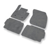 Alfombrillas de Velour adecuadas para Ford Mondeo V Hatchback, Familiar, Berlina (2014-2021) - alfombras para coche - Premium color gris