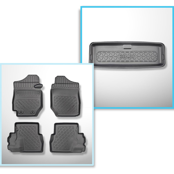 Conjunto de alfombrilla para maletero y alfombrillas para el interior del coche TPE para: Suzuki Jimny II GJ SUV (10.2018-2020)