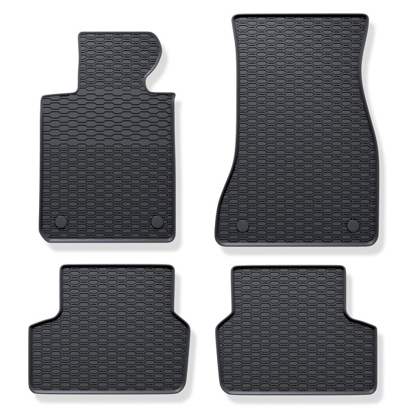 Alfombrillas de goma adecuadas para BMW 5 G30, G31 Berlina, Touring (2017-2024) - alfombras para coche - negro - 4 unidades
