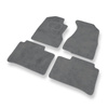 Alfombrillas de Velour adecuadas para Honda CR-V II SUV (2001-2007) - alfombras para coche - Premium color gris