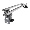 Portaequipajes de techo adecuadas para Volkswagen Touran Monovolumen (2003-2009) - baca plata para coche - barras para techo de coche - sin puntos de montaje - aluminio