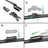 Escobillas limpiaparabrisas para la luna delantera para Audi A4 B8, B9 Allroad, Avant, Cabrio, Sedan (11.2007-....) - escobillas plana