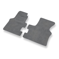 Alfombrillas de Velour adecuadas para Volkswagen Transporter T4 Furgoneta (1990-2003) Caja de cambios manual - alfombras para coche - Premium color gris