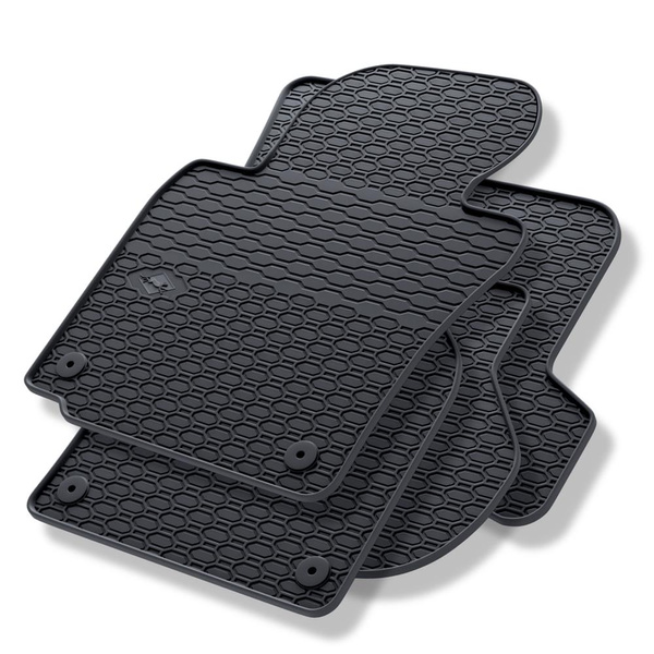 Alfombrillas de goma adecuadas para Volkswagen Jetta V Berlina, Variant (2005-2010) - alfombras para coche - negro - 4 unidades