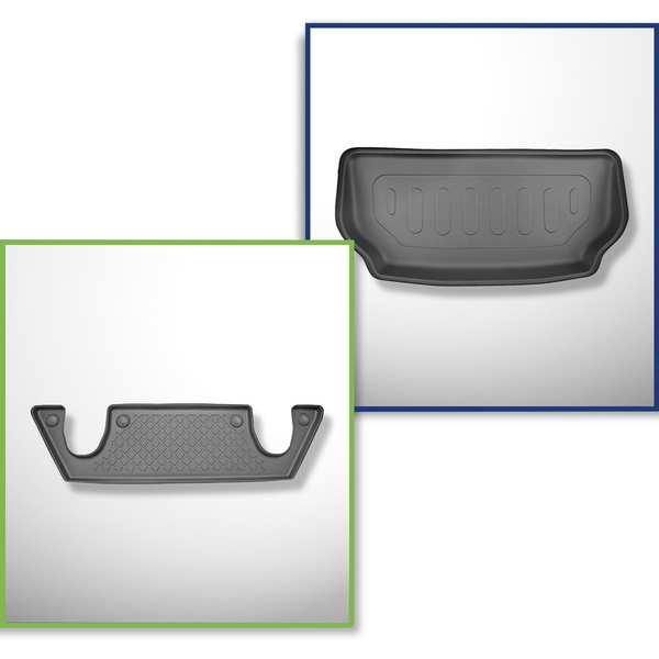 Conjunto de alfombrilla para maletero y alfombrillas para el interior del coche TPE para: Tesla Model X SUV (01.2021-....)