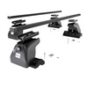 Portaequipajes de techo adecuadas para Volkswagen Caravelle T6 Furgoneta (2015-2021) - baca negra para coche - barras para techo de coche - perfil en T - acero