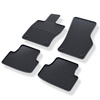 Alfombrillas de goma adecuadas para Volkswagen Golf VII Hatchback, Variant (2012-2020) - alfombras para coche - negro - 4 unidades