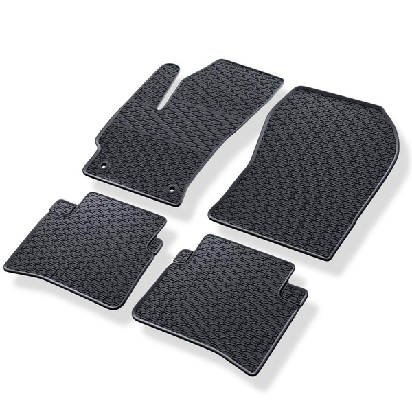 Alfombrillas de goma adecuadas para Suzuki Swace Familiar (2020-....) - alfombras para coche - negro - 4 unidades