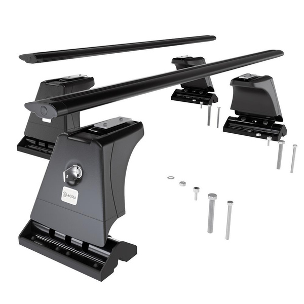 Portaequipajes de techo adecuadas para Lancia Musa Monovolumen (2004-2012) - baca negra para coche - barras para techo de coche - puntos de montaje - aluminio