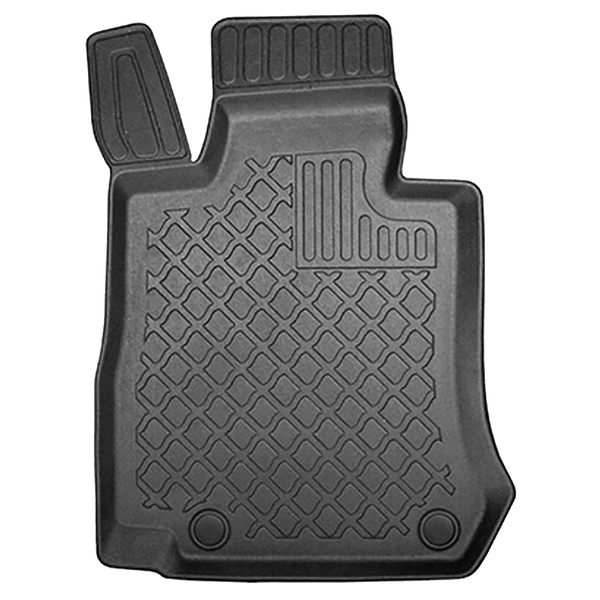 Conjunto de alfombrilla para maletero y alfombrillas para el interior del coche TPE para: Mercedes-Benz GLC X253 SUV (09.2016-03.2023) - compartimento izquierdo desmontable en los modelos con red lateral