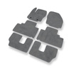 Alfombrillas de Velour adecuadas para Ford S-Max I Monovolumen (2006-2015) - alfombras para coche - Premium color gris