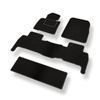 Alfombrillas de Velour adecuadas para Toyota Land Cruiser J200 SUV (2007-2021) 7-plazas - alfombras para coche - Premium color negro