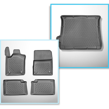 Conjunto de alfombrilla para maletero y alfombrillas para el interior del coche 