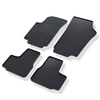 Alfombrillas de goma adecuadas para Seat Mii Hatchback (2011-2018) - alfombras para coche - negro - 4 unidades