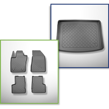 Conjunto de alfombrilla para maletero y alfombrillas para el interior del coche 