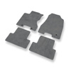 Alfombrillas de Velour adecuadas para Nissan X-trail II SUV (2007-2013) - alfombras para coche - Premium color gris