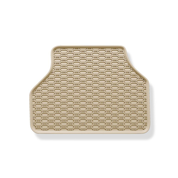 Alfombrillas de goma adecuadas para BMW 5 E60, E61 Berlina, Touring (2003-2010) - alfombras para coche - beige - 4 unidades