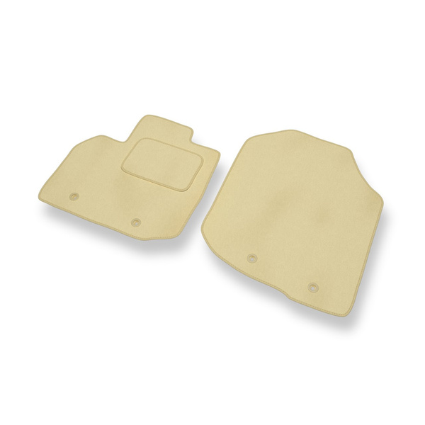 Alfombrillas de Velour adecuadas para Honda City V Berlina (2009-2011) - alfombras para coche - Premium color beige