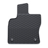 Alfombrillas de goma adecuadas para Volkswagen Touran III Monovolumen (2015-....) - alfombras para coche - negro - 3 unidades