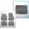 Conjunto de alfombrilla para maletero y alfombrillas para el interior del coche TPE para: BMW 2 U06 Active Tourer (11.2021-....) - banqueta trasera deslizable (delante-detrás)