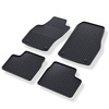 Alfombrillas de goma adecuadas para Opel Astra H Caravan, Hatchback, Cabrio, Berlina (2004-2013) - alfombras para coche - negro - 4 unidades