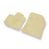 Alfombrillas de Velour adecuadas para Dacia Lodgy Furgoneta (2012-....) - alfombras para coche - Premium color beige