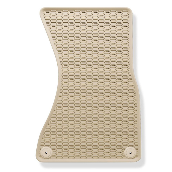 Alfombrillas de goma adecuadas para Audi A7 4G Sportback (2010-2018) - alfombras para coche - beige - 4 unidades