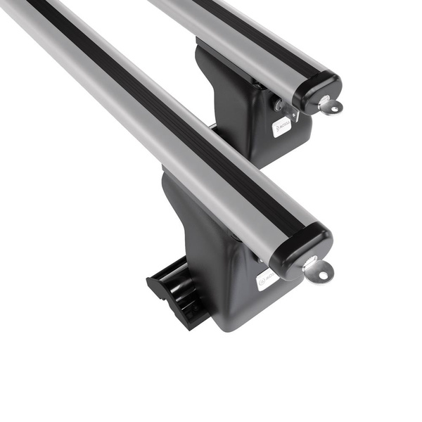 Portaequipajes de techo adecuadas para Citroen Jumpy III Furgoneta (2016-....) - baca plata para coche - barras para techo de coche - puntos de montaje - aluminio