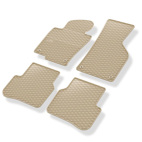 Alfombrillas de goma adecuadas para Volkswagen Passat B7 Berlina, Variant (2010-2014) - alfombras para coche - beige - 4 unidades