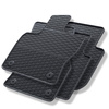 Alfombrillas de goma adecuadas para Volkswagen Tiguan Allspace SUV (2017-....) - alfombras para coche - negro - 4 unidades