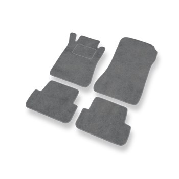 Alfombrillas de Velour adecuadas para Mercedes-Benz CLK A209, C209 (2003-2009) - alfombras para coche - Premium color gris
