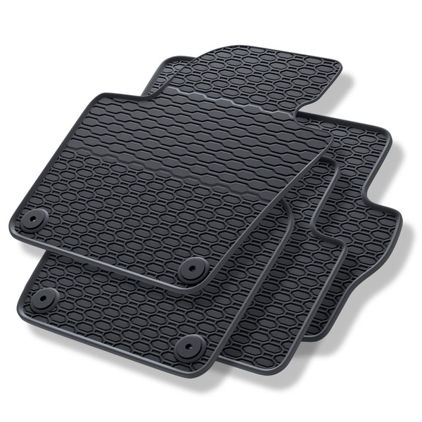 Alfombrillas de goma adecuadas para Seat Alhambra II Furgoneta (2010-2020) - alfombras para coche - negro - 4 unidades