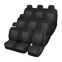 Fundas de asientos hechas a medida para Renault Trafic II Furgoneta (2001-2014) para tres filas de asientos - E3