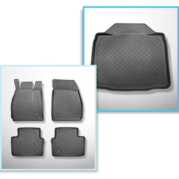 Conjunto de alfombrilla para maletero y alfombrillas para el interior del coche 