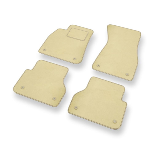Alfombrillas de Velour adecuadas para Audi A6 V C8 Berlina, Avant (2018-....) - alfombras para coche - Premium color beige