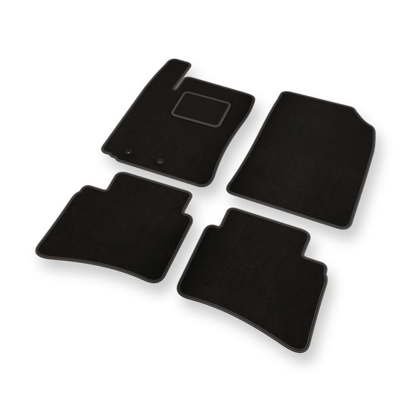 Alfombrillas de Velour adecuadas para Kia Stonic Crossover (2017-....) - alfombras para coche - Premium color negro
