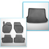 Conjunto de alfombrilla para maletero y alfombrillas para el interior del coche TPE PREMIUM para: Volvo XC60 I SUV (10.2008-06.2017)